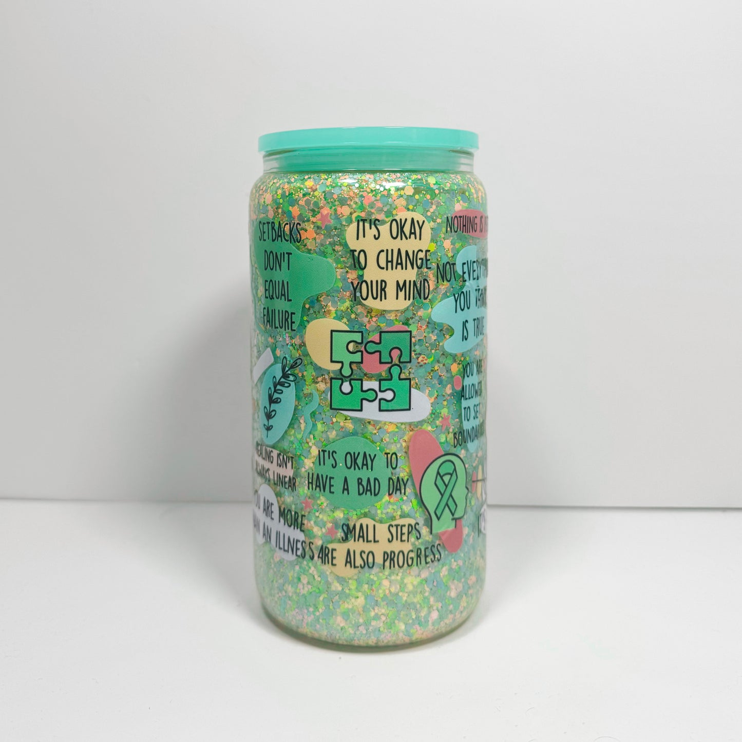 Mental Health Matters Quotes 16oz Acrylic Snowglobe | Ready To Ship