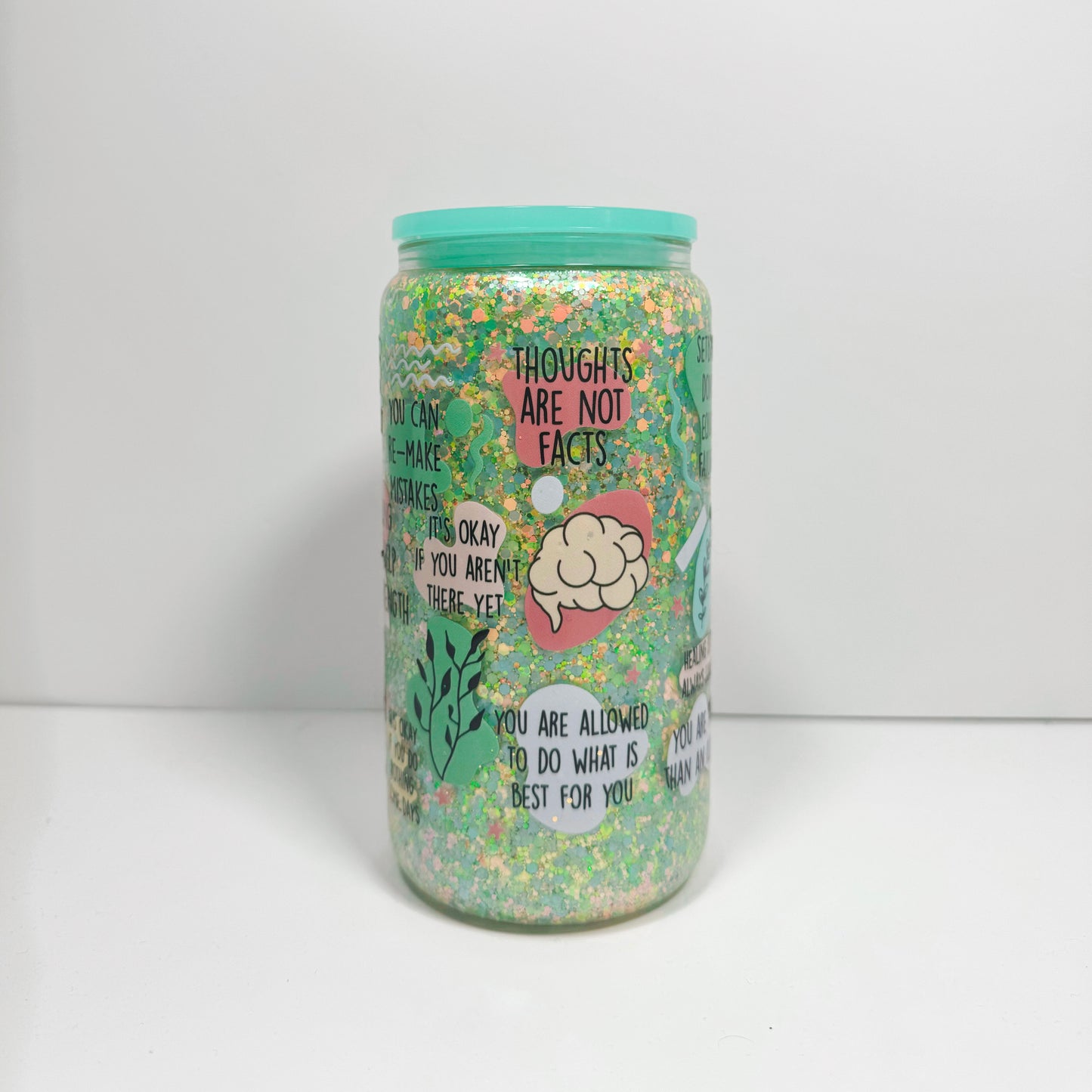 Mental Health Matters Quotes 16oz Acrylic Snowglobe | Ready To Ship