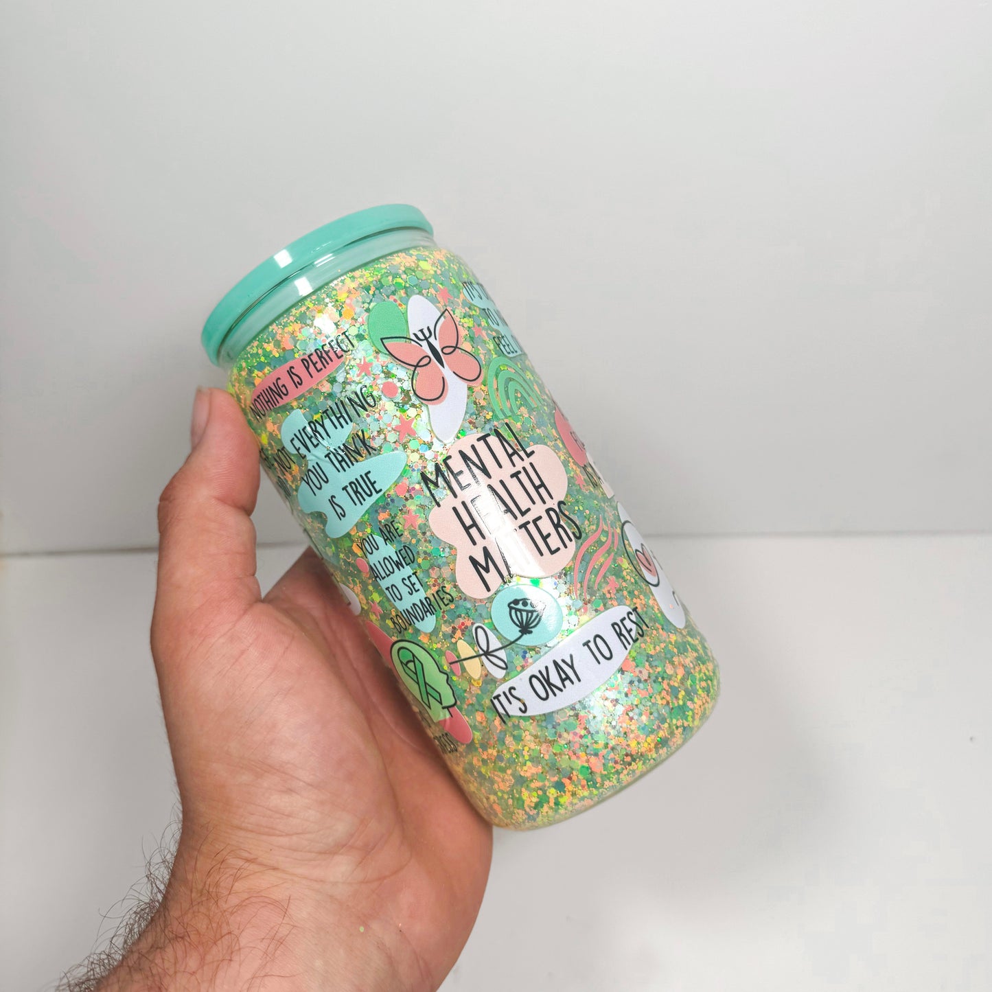 Mental Health Matters Quotes 16oz Acrylic Snowglobe | Ready To Ship