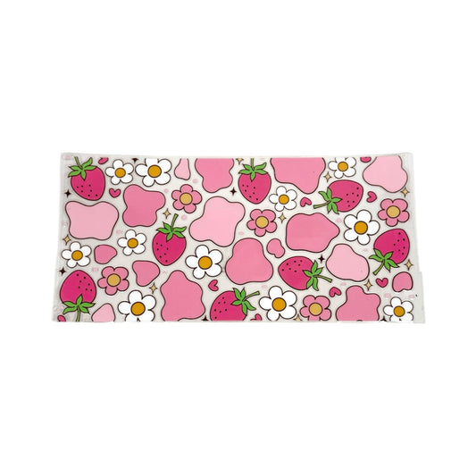 Pink Strawberries & Flowers Wrap #13