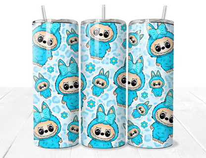 Labubu Flower Pattern 20oz Stainless Tumbler - Pre Order