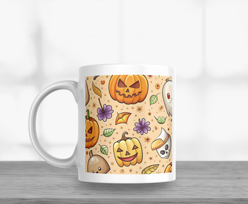 Pumpkins & Ghosts Halloween 11oz Mug