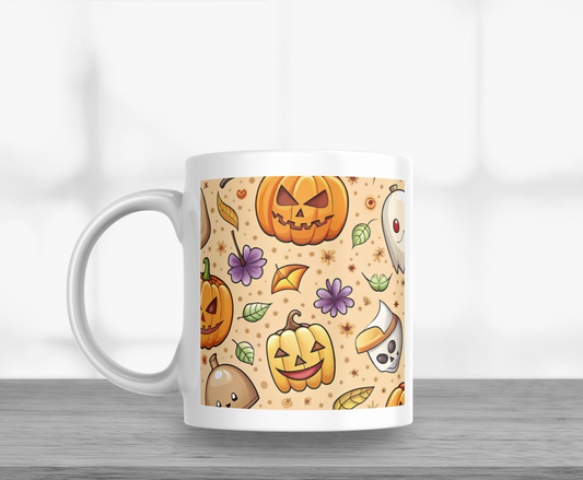 Pumpkins & Ghosts Halloween 11oz Mug