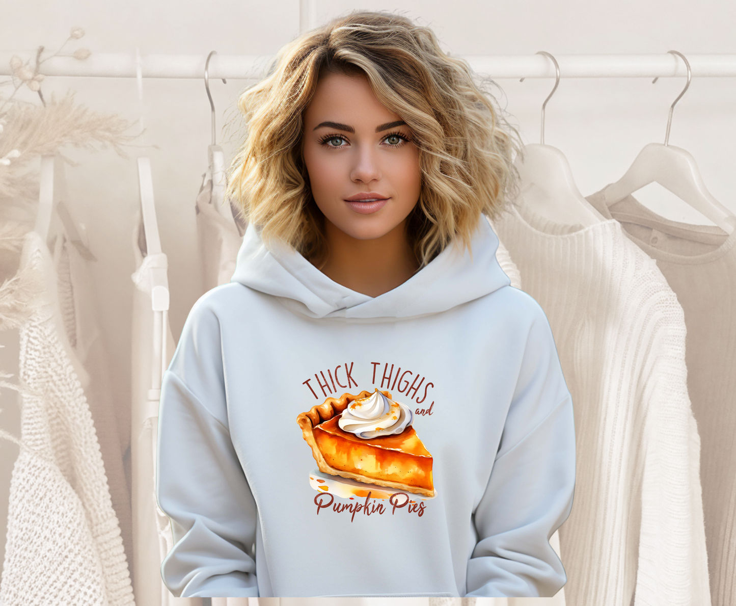 Thick Thighs, Pumpkin Pies Hoodie