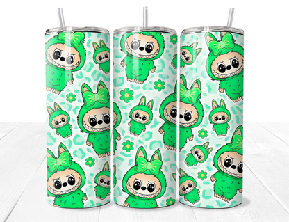 Labubu Flower Pattern 20oz Stainless Tumbler - Pre Order