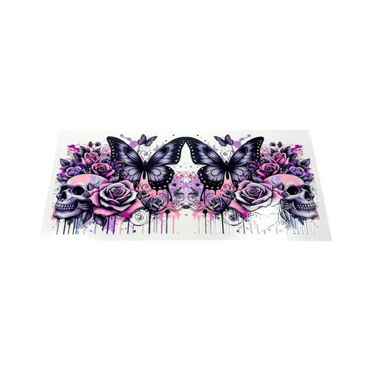 Purple & Black Butterfly Skull Wrap #3