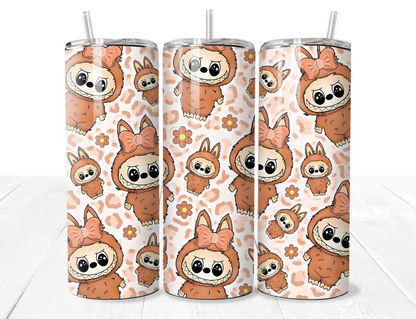 Labubu Flower Pattern 20oz Stainless Tumbler - Pre Order