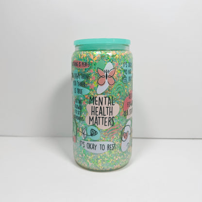 Mental Health Matters Quotes 16oz Acrylic Snowglobe | Ready To Ship