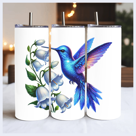 Blue Hummingbird Spring Design Tumbler 20oz