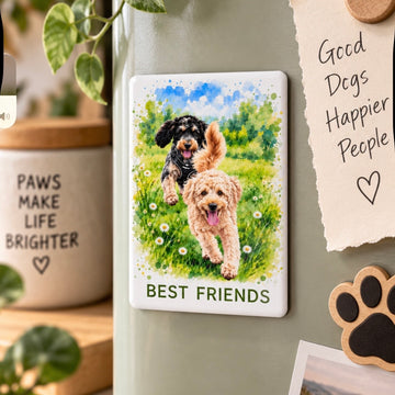 Personalised Best Friend Watercolour Pet Magnet