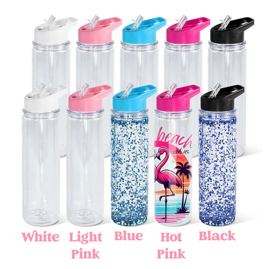 Custom 17oz Plastic Water Bottle Snowglobe