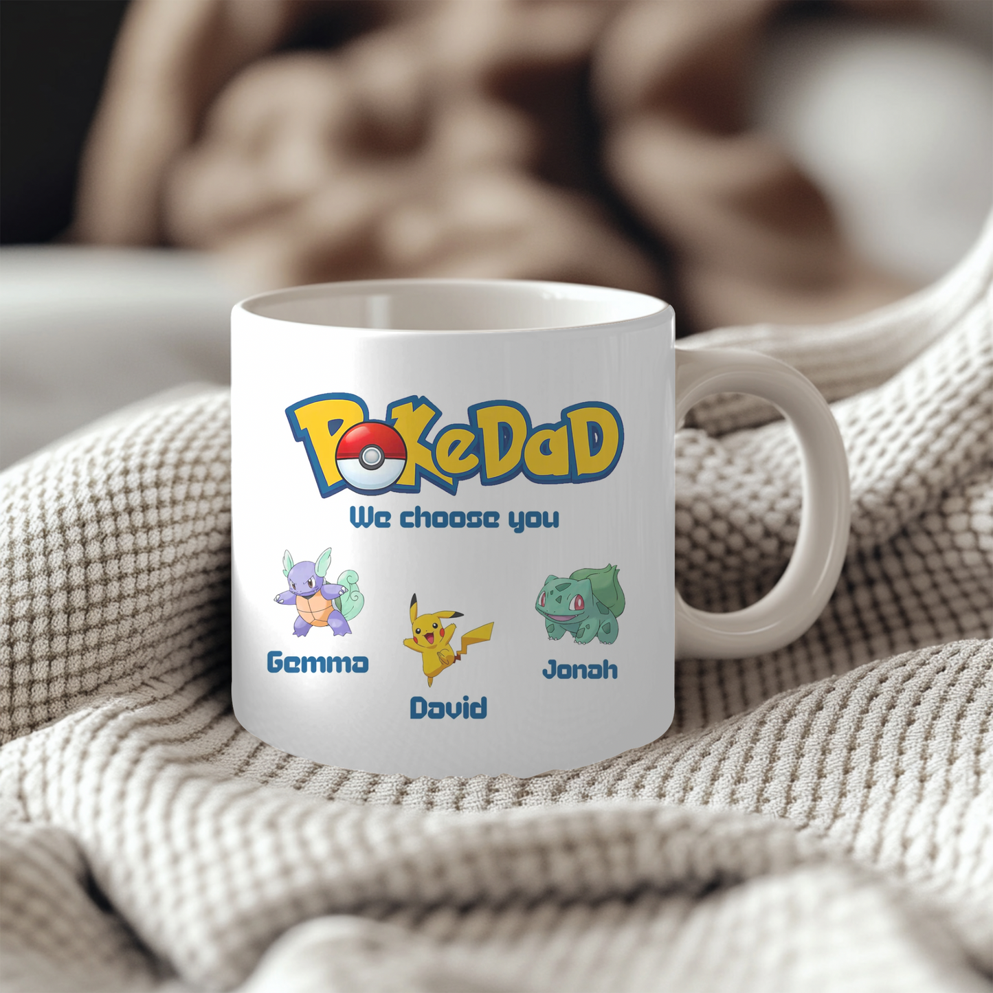 Personalised Pokedad 11oz Mug | We Choose You Pokedad Fathers Day | Gift For Dad Pokémon Inspired