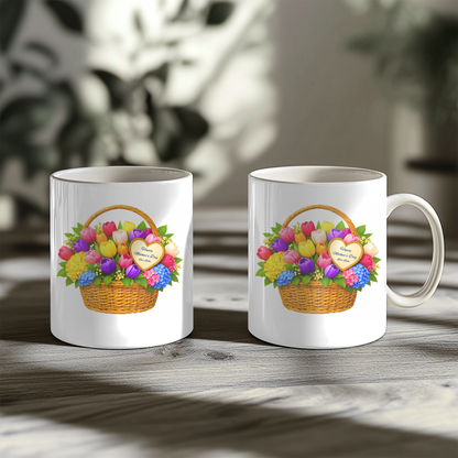 Personalized Mother’s Day Flower Basket 11oz Mug