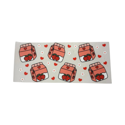 Pink Milk Cartons & Strawberries Wrap #33