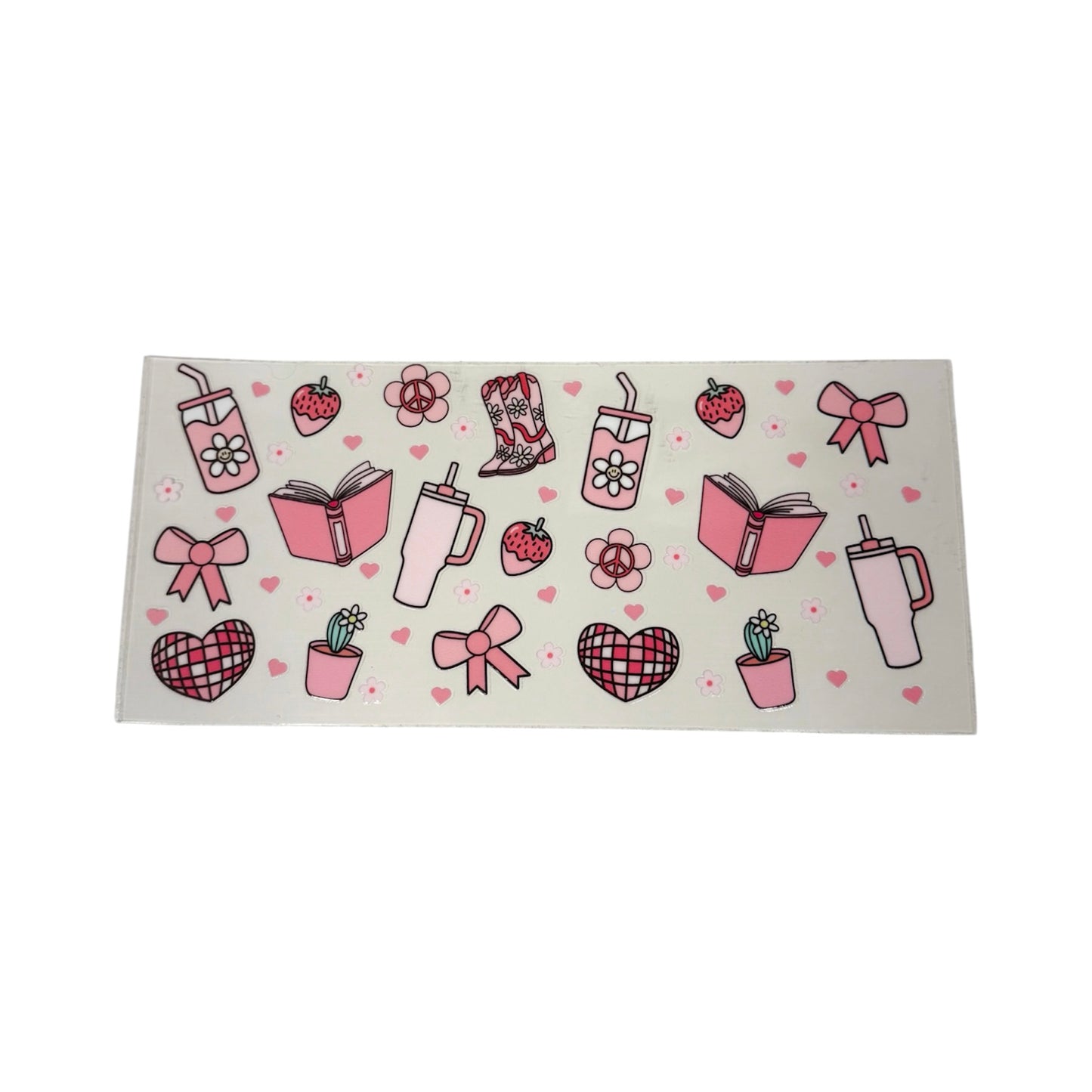 Girly Cow Boots, Books & Strawberries Wrap #41