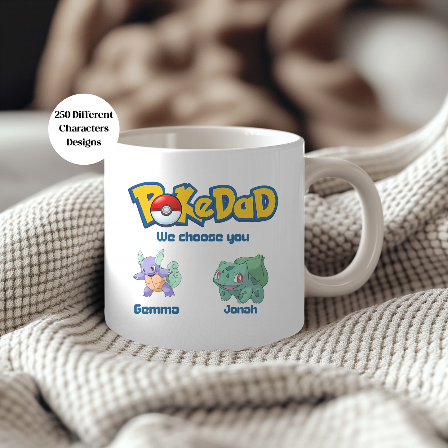 Personalised Pokedad 11oz Mug | We Choose You Pokedad Fathers Day | Gift For Dad Pokémon Inspired