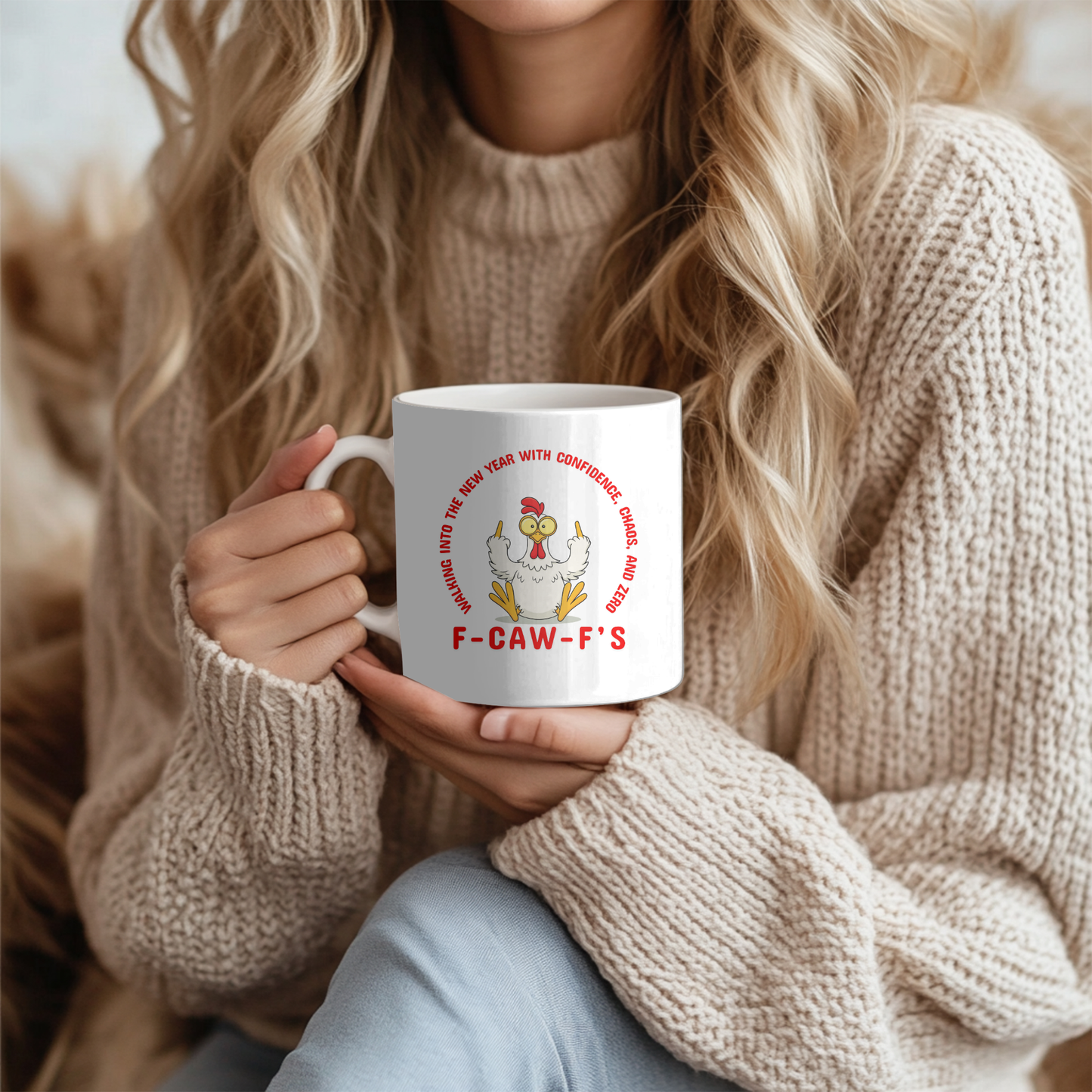 Zero F-Caw-F's Given Chicken Humor 11oz Mug