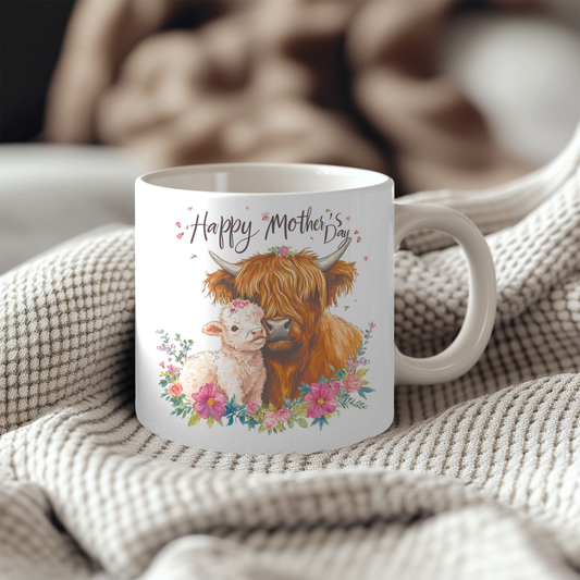 Mother’s Day Cute Highland Cow 11oz Mug