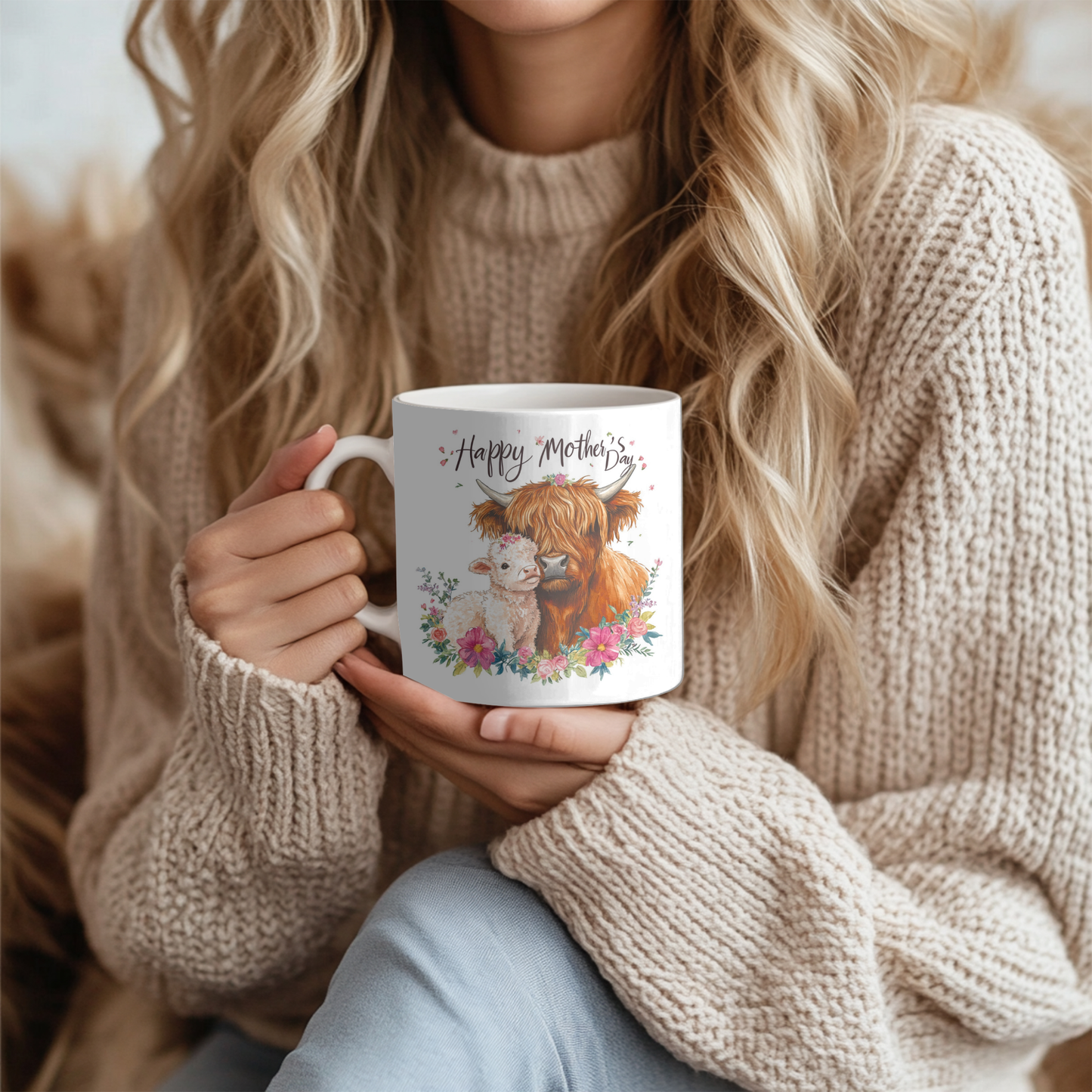 Mother’s Day Cute Highland Cow 11oz Mug
