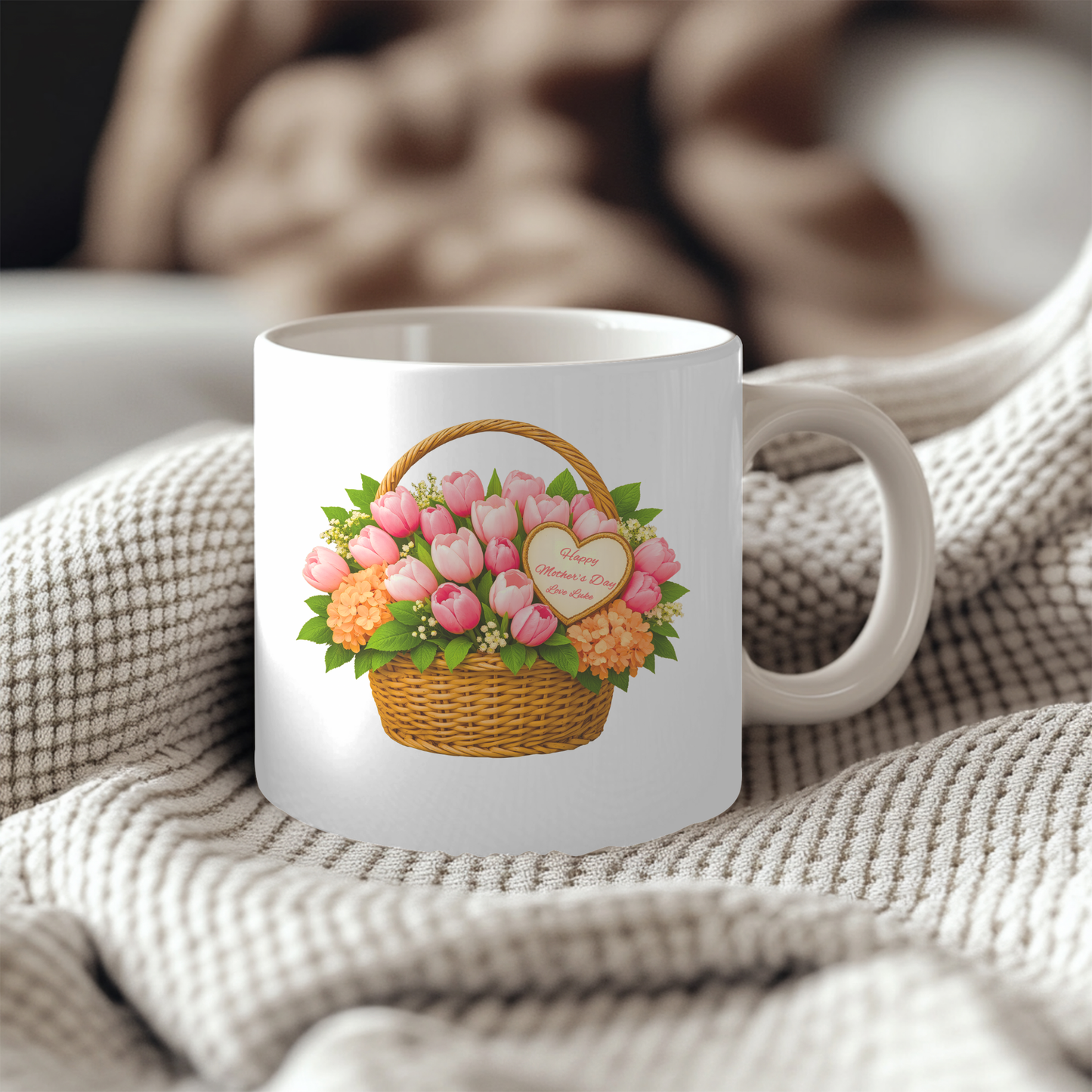 Personalized Mother’s Day Flower Basket 11oz Mug