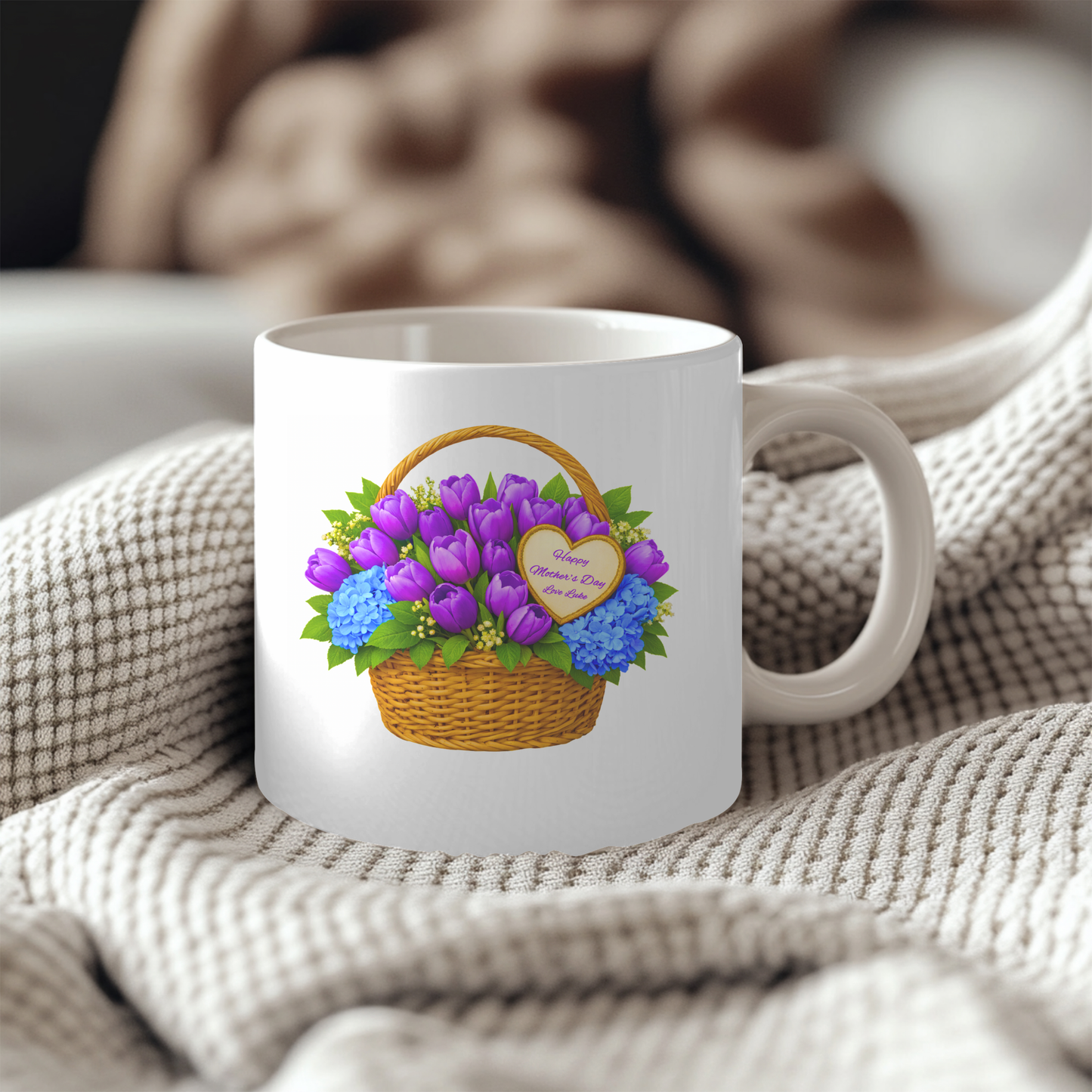 Personalized Mother’s Day Flower Basket 11oz Mug